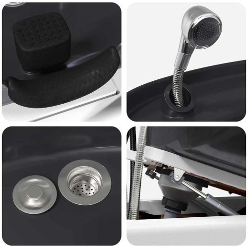  Sampon Szék Fehér és fekete 63 x 141 x 92 cm PVC