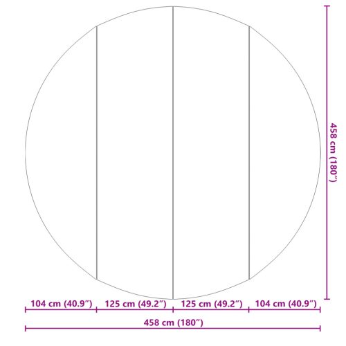 Kerek medencefedő Fekete Műanyag Ø 458 cm Medencefedő Kerek