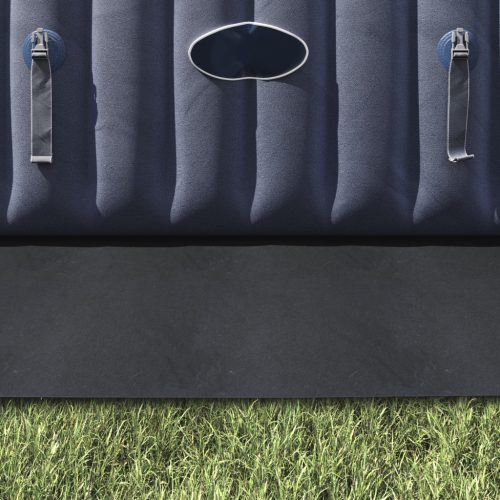  Négyszögletes Medencefedő Fekete PVC 300 x 220 cm Tartós