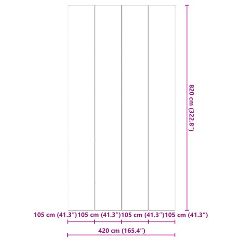  Négyszögletes Medencefedő Fekete Műanyag 820 x 420 cm