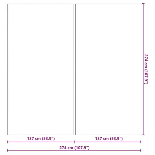  Medence alatlappal Fekete 274 x 274 cm Nem szőtt textil