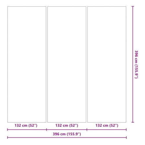  Négyzet alakú medencefedő Fekete Műanyag 396 x 396 cm Tartós