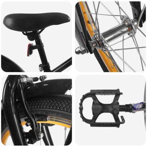  Gyerek Bicikli 22 Hüvelyk 7-12 éves korig Fekete