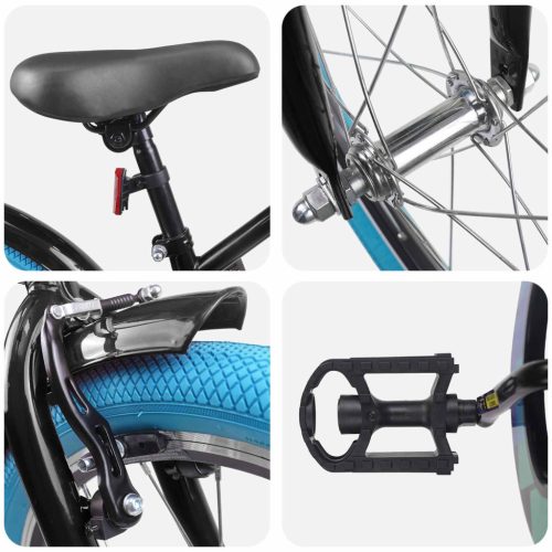  Gyerek Bicikli 22 Hüvelyk 7-12 éves korig Fekete