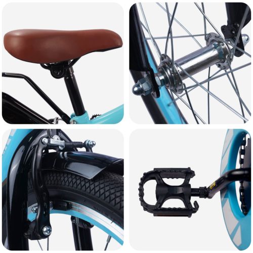  Gyerek Bicikli 18 Hüvelyk 5-7 éves korig Világoskék