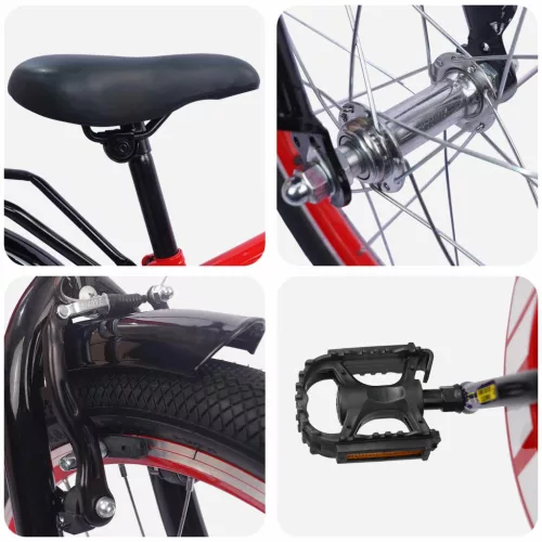  Gyerek Bicikli 18 Hüvelyk 5-7 éves korig Piros