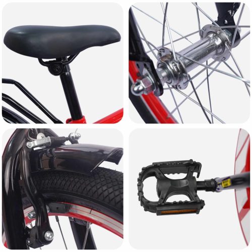  Gyerek Bicikli 20 Hüvelyk 6-11 éves korig ajánlott Piros