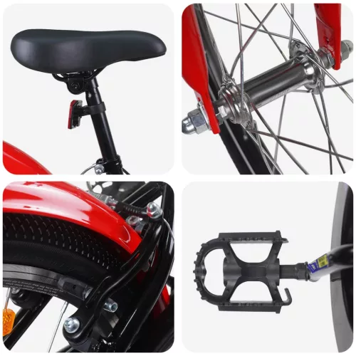  Gyerek Bicikli 24 Hüvelyk 8-12 éves korig Fekete Piros