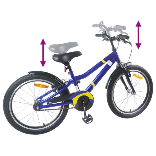  Gyerek Bicikli 18 Hüvelyk 5-7 éves korig Kék Fekete