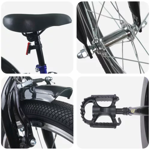  Gyerek Bicikli 20 Hüvelyk 6-11 éves korig ajánlott Kék Fekete