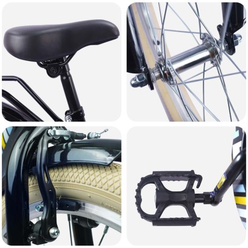  Gyerek Bicikli 20 Hüvelyk 6-11 éves korig ajánlott Fekete