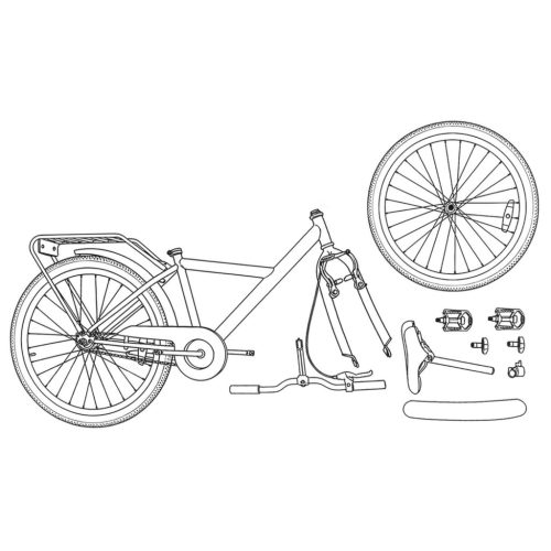  Gyerek Bicikli 24 Hüvelyk 8-12 éves korig Fehér