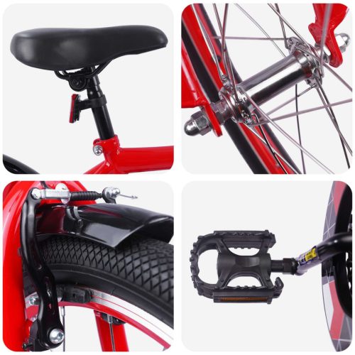  Gyerek Bicikli 18 Hüvelyk 5-7 éves korig Piros