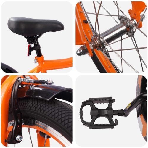  Gyerek Bicikli 18 Hüvelyk 5-7 éves korig Narancssárga