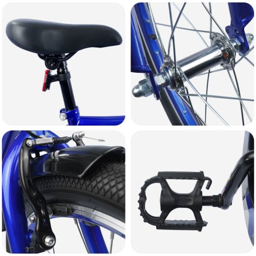  Gyerek Bicikli 20 Hüvelyk 6-11 éves korig ajánlott Sötét kék