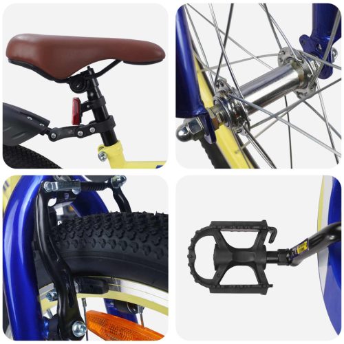  Gyerek Bicikli 20 Hüvelyk 6-11 éves korig ajánlott Sárga