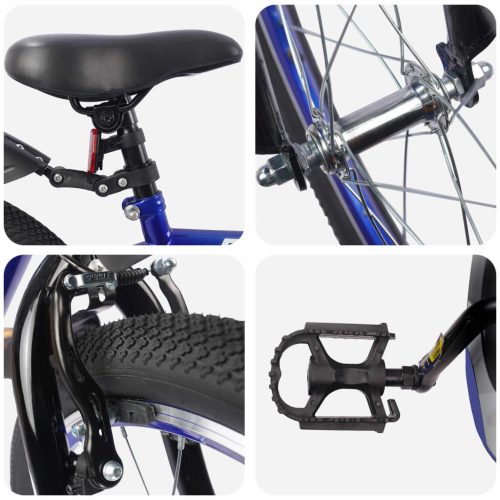  Gyerek Bicikli 20 Hüvelyk 6-11 éves korig ajánlott Sötét kék