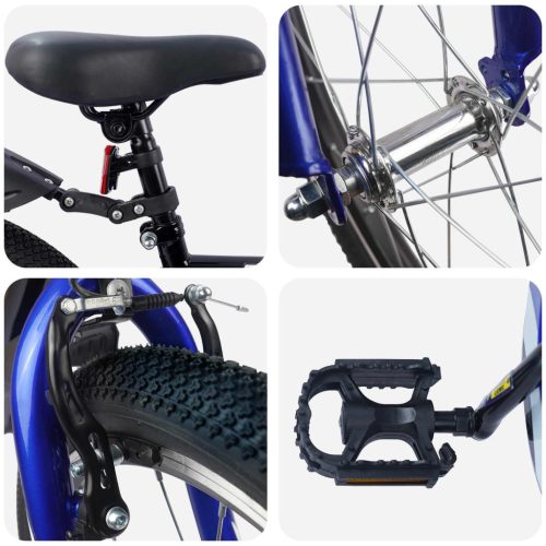  Gyerek Bicikli 18 Hüvelyk 5-7 éves korig Fekete