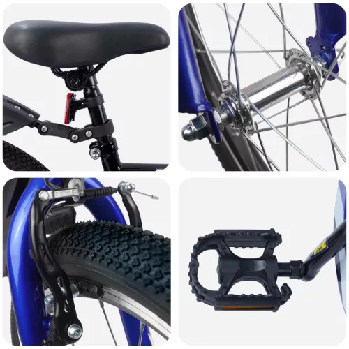  Gyerek Bicikli 20 Hüvelyk 6-11 éves korig ajánlott Fekete