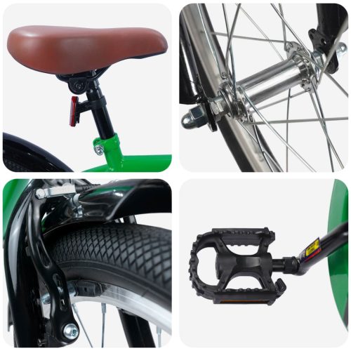  Gyerek Bicikli 18 Hüvelyk 5-7 éves korig Zöld