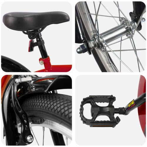  Gyerek Bicikli 18 Hüvelyk 5-7 éves korig Piros