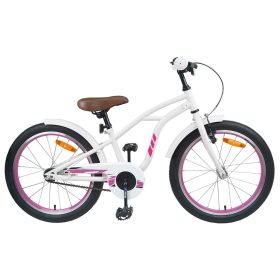    Gyerek Bicikli 20 Hüvelyk 6-11 éves korig ajánlott Fehér