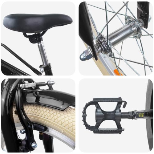  Gyerek Bicikli 24 Hüvelyk 8-12 éves korig Fekete