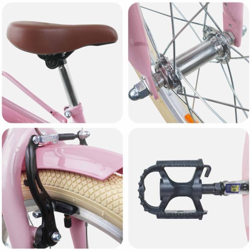  Gyerek Bicikli 24 Hüvelyk 8-12 éves korig Világos Rózsaszín