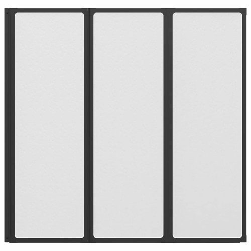  Zuhanyfal Fekete 120 x 2 x 117 cm Alumínium