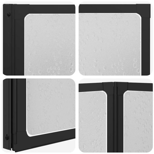  Zuhanyfal Fekete 120 x 2 x 117 cm Alumínium