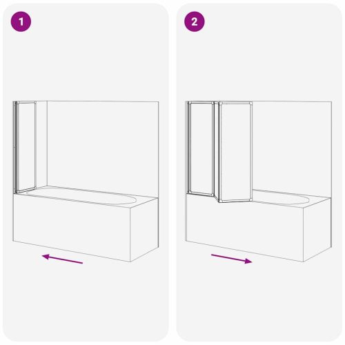  Zuhanyfal Fekete 120 x 2 x 117 cm Alumínium