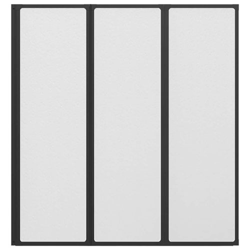  Zuhanyfal Fekete 132 x 2 x 140 cm Alumínium