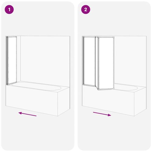  Zuhanyfal Fekete 132 x 2 x 140 cm Alumínium