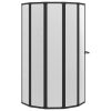  Zuhanyfal Összecsukható Other Fekete 168 x 140 cm Alumínium