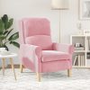 Púder Rózsaszín Karosszék Púder Rózsaszín Poliészter borítás, Fa váz