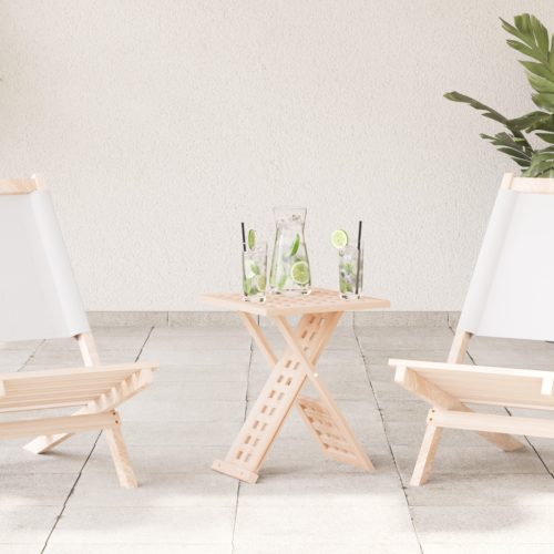  Összecsukható Dohányzóasztal 33x33x40,5 cm Tömör Fa Dió