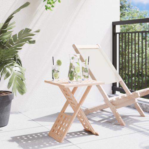  Összecsukható Dohányzóasztal 33x33x40,5 cm Tömör Fa Dió