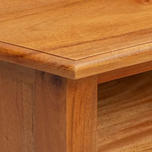  SarokTVSzekrény Természetes 79 x 40 x 46 cm Tömör Mahagóni Fa