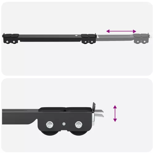  Mosógép Állvány Kerekekkel 2 db Hossz 46-71 cm 300 kg