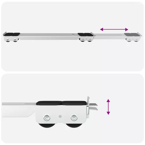  Mosógép Alap Kerekekkel 2 db Hossz 46-71 cm 300 kg