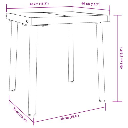  Napozó párnával -személy 2 pcs Barna 40 x 40 x 40.5 cm Poli rattan