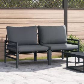    Kültéri bútor szettek párnával párnával 2 pcs Antracit