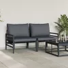  Kültéri bútor szettek párnával párnával 2 pcs Antracit