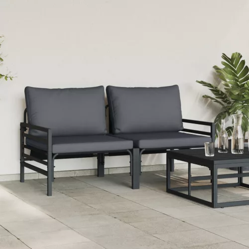 Kültéri bútor szettek párnával párnával 2 pcs Antracit