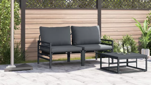  Kültéri bútor szettek párnával párnával 2 pcs Antracit