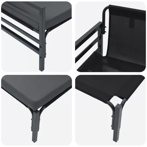  Kültéri bútor szettek párnával párnával 2 pcs Antracit