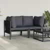  Kültéri bútor szettek párnával párnával 2 pcs Antracit