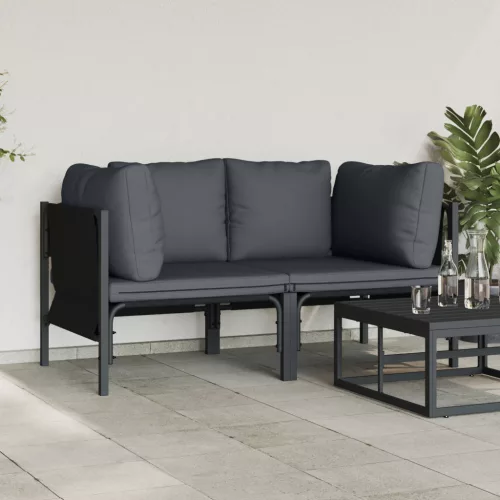  Kültéri bútor szettek párnával párnával 2 pcs Antracit
