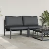  Kültéri bútor szettek párnával párnával 2 pcs Antracit