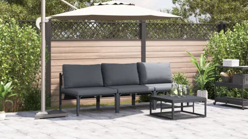  Kültéri bútor szettek párnával párnával 3 pcs Antracit